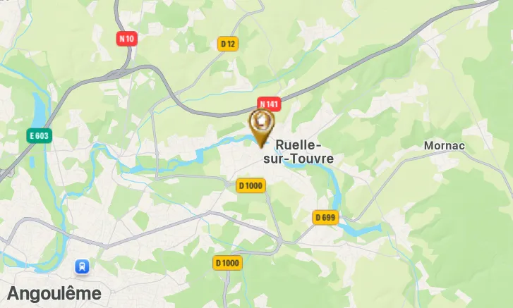 Localisation centre d'Angoulême