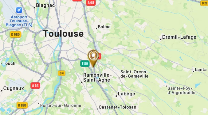 Localisation centre Ramonville-Saint-Agne
