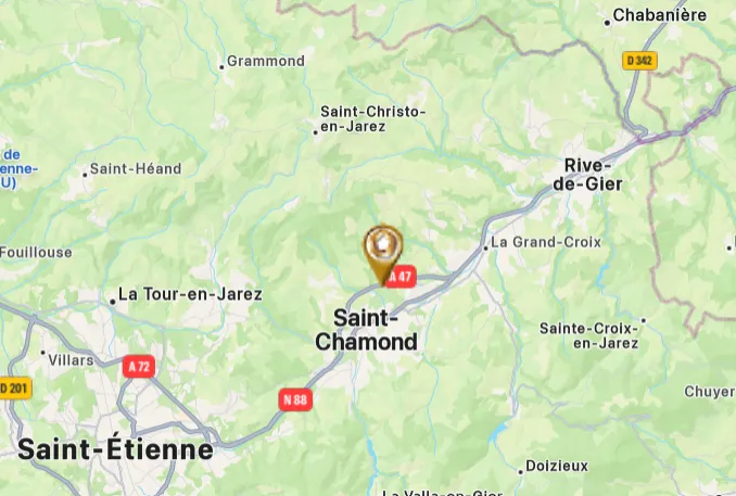 Localisation centre de Saint-Chamond - Site de Adetests - L.E.F.A.E