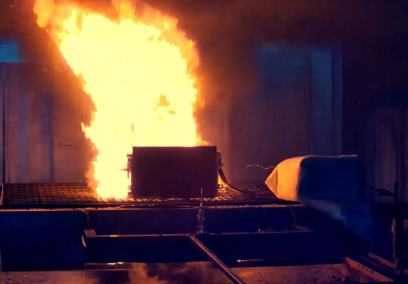 Fire resistance tests for batteries