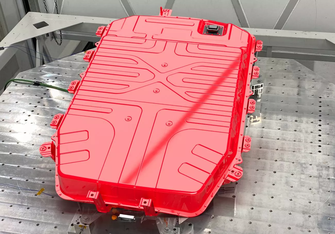 A battery recreated in 3D on a vibrator