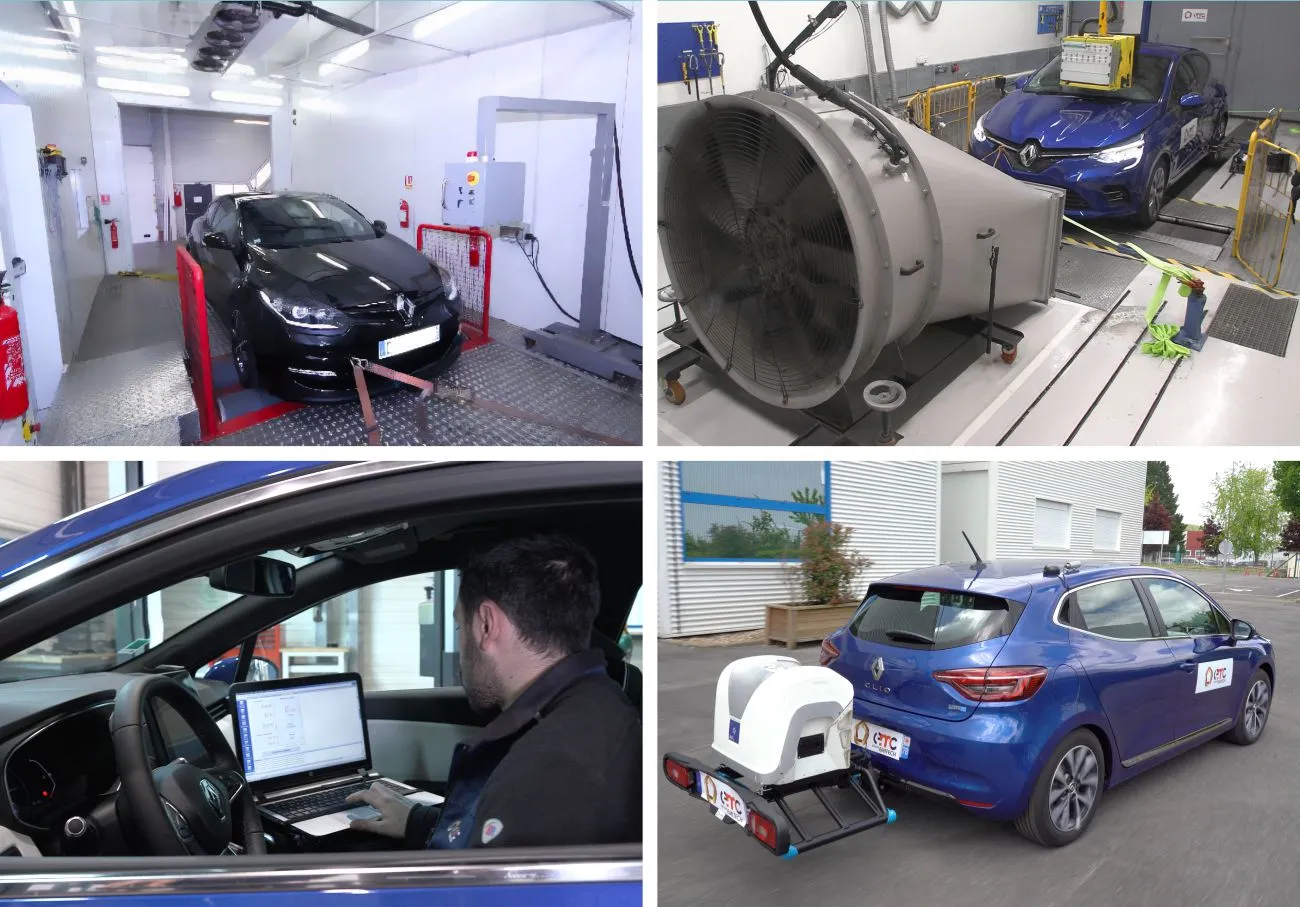 Mosaic of vehicle tests